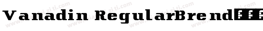 Vanadin RegularBrend字体转换